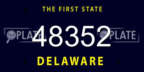 48352 Delaware License Plate