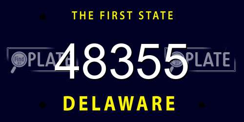 48355 Delaware License Plate