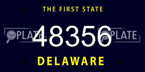 48356 Delaware License Plate