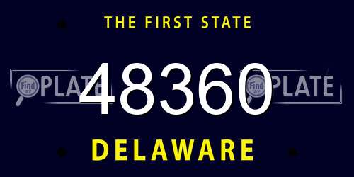 48360 Delaware License Plate