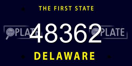 48362 Delaware License Plate
