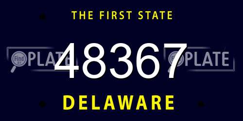 48367 Delaware License Plate