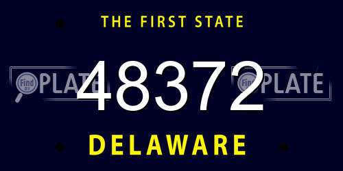 48372 Delaware License Plate