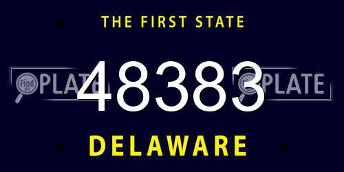 48383 Delaware License Plate