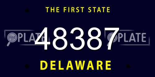 48387 Delaware License Plate