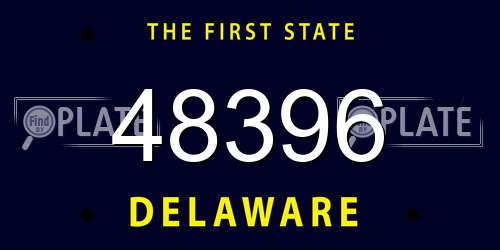 48396 Delaware License Plate
