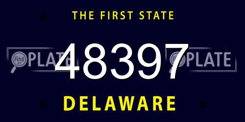 48397 Delaware License Plate