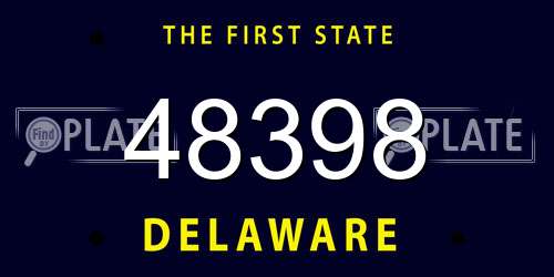 48398 Delaware License Plate