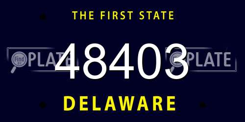 48403 Delaware License Plate