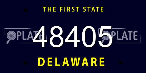 48405 Delaware License Plate