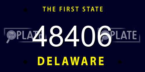 48406 Delaware License Plate