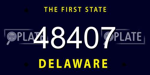 48407 Delaware License Plate