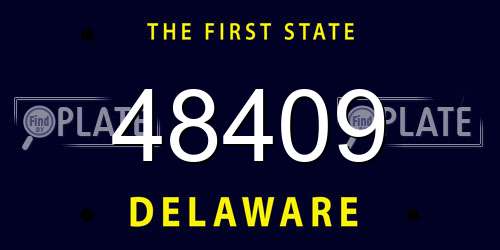 48409 Delaware License Plate