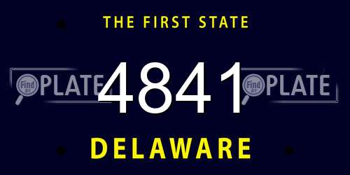 4841 Delaware License Plate