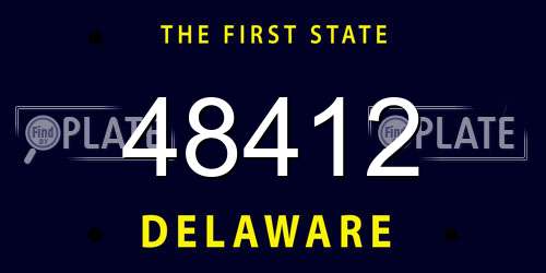 48412 Delaware License Plate