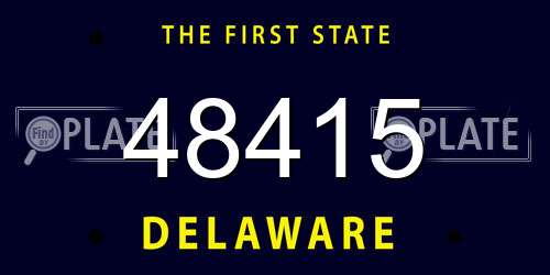 48415 Delaware License Plate