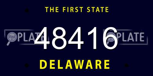 48416 Delaware License Plate