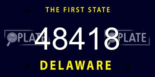 48418 Delaware License Plate