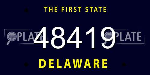 48419 Delaware License Plate