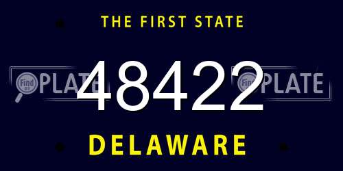 48422 Delaware License Plate
