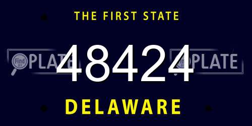 48424 Delaware License Plate