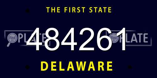 484261 Delaware License Plate