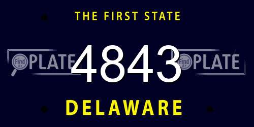 4843 Delaware License Plate
