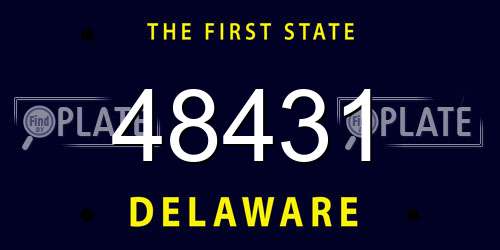 48431 Delaware License Plate