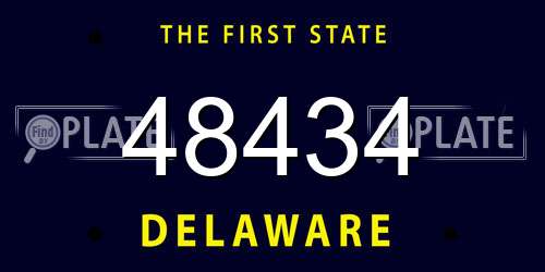 48434 Delaware License Plate