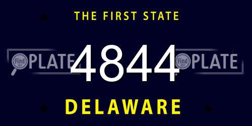 4844 Delaware License Plate