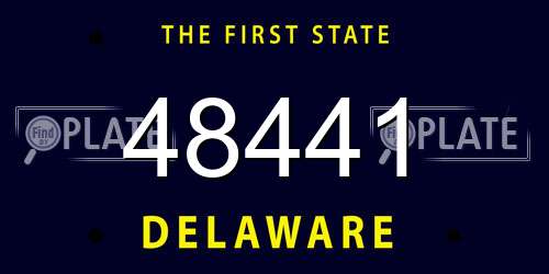 48441 Delaware License Plate
