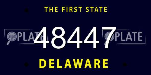 48447 Delaware License Plate