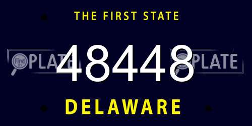 48448 Delaware License Plate