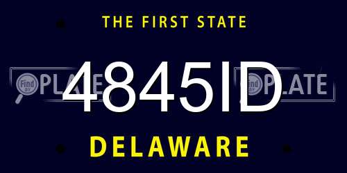 4845ID Delaware License Plate