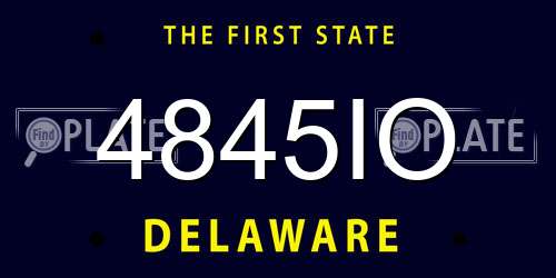 4845IO Delaware License Plate
