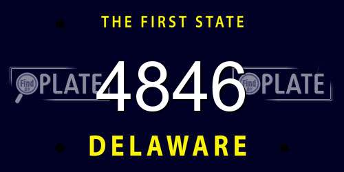 4846 Delaware License Plate