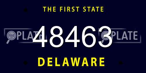 48463 Delaware License Plate