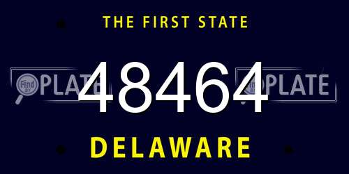 48464 Delaware License Plate