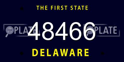 48466 Delaware License Plate
