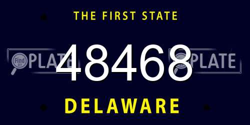 48468 Delaware License Plate