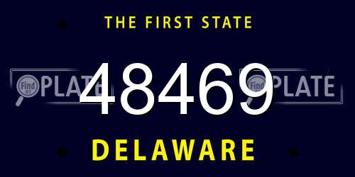 48469 Delaware License Plate