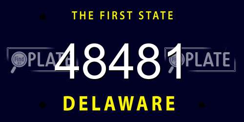 48481 Delaware License Plate