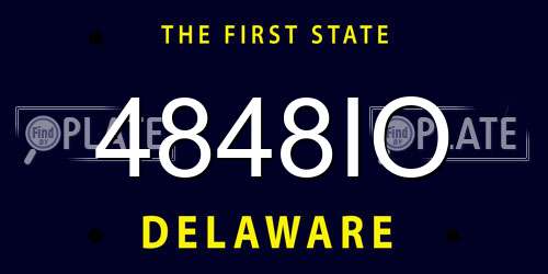 4848IO Delaware License Plate