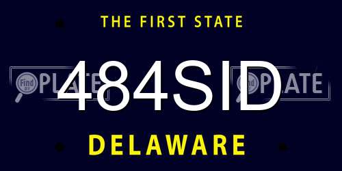 484SID Delaware License Plate