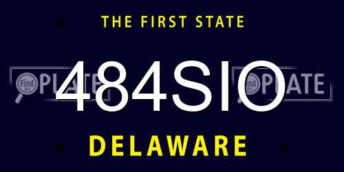 484SIO Delaware License Plate