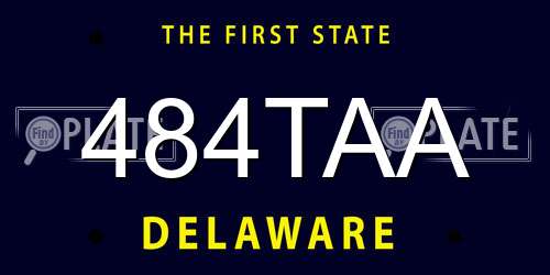 484TAA Delaware License Plate