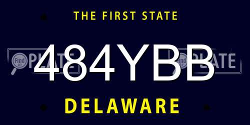 484YBB Delaware License Plate