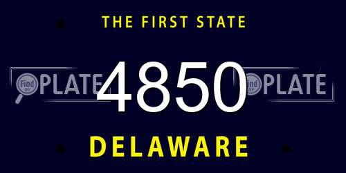 4850 Delaware License Plate