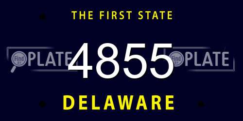 4855 Delaware License Plate
