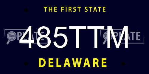 485TTM Delaware License Plate